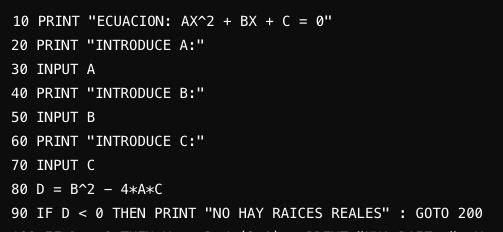 Programa para resolver ecuaciones